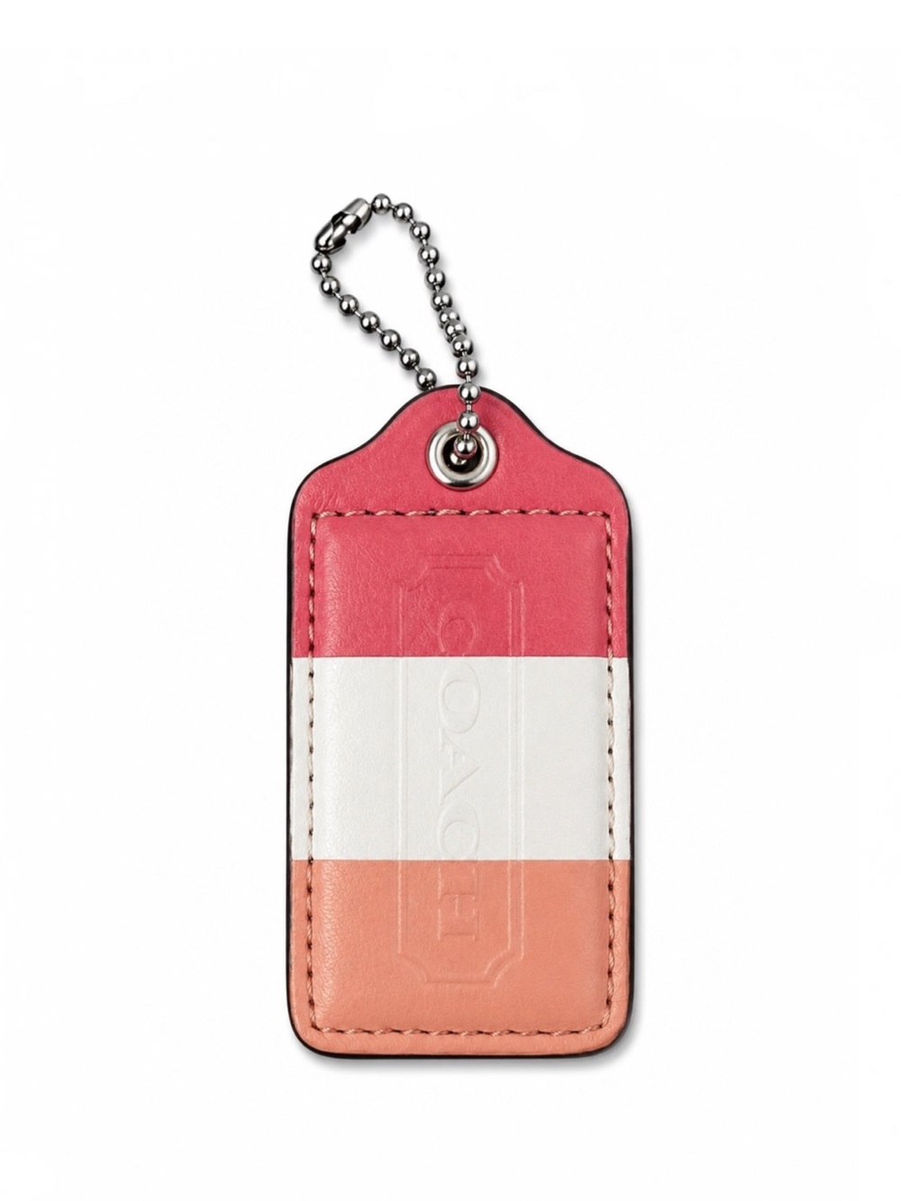 (0059) Coach 3” Hang Tag - Pink, White, Orange